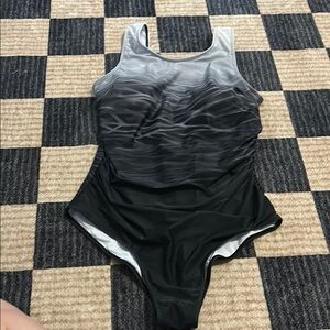 Women's Black and Gray Swimsuit